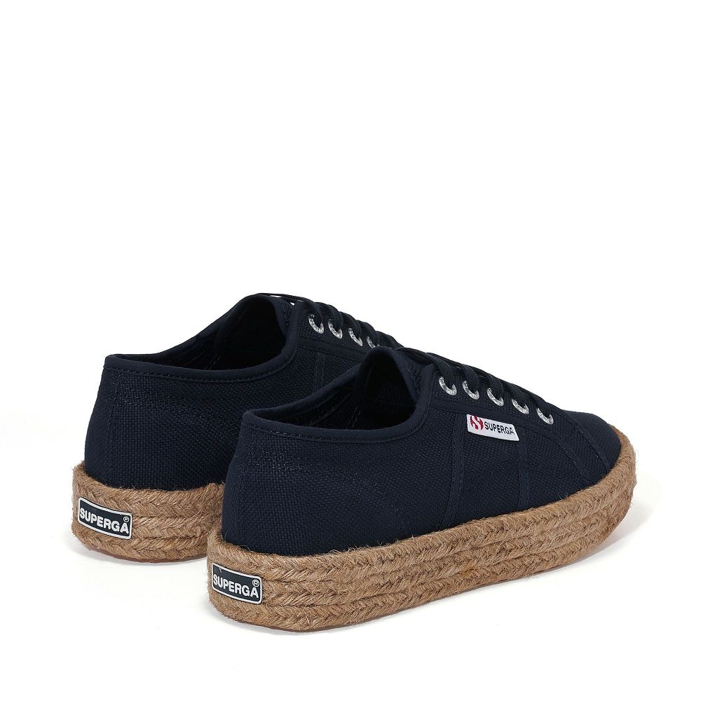 Superga 2730 Rope Blue Platform Sneakers - Women's Sneakers USA | US1320967